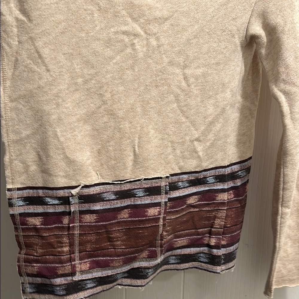 Billabong Cream Cardigan Asymmetrical Waterfall Knit - Picture 5 of 14
